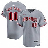Men's Cincinnati Reds Active Player Custom Gray Away Limited Baseball Stitched Jersey,baseball caps,new era cap wholesale,wholesale hats